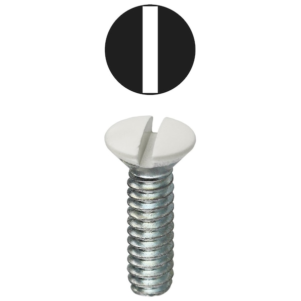 Dottie #6-32 x 5/16 in Slotted Oval Machine Screw, Zinc Plated Carbon Steel, 100 PK 413WHT - main